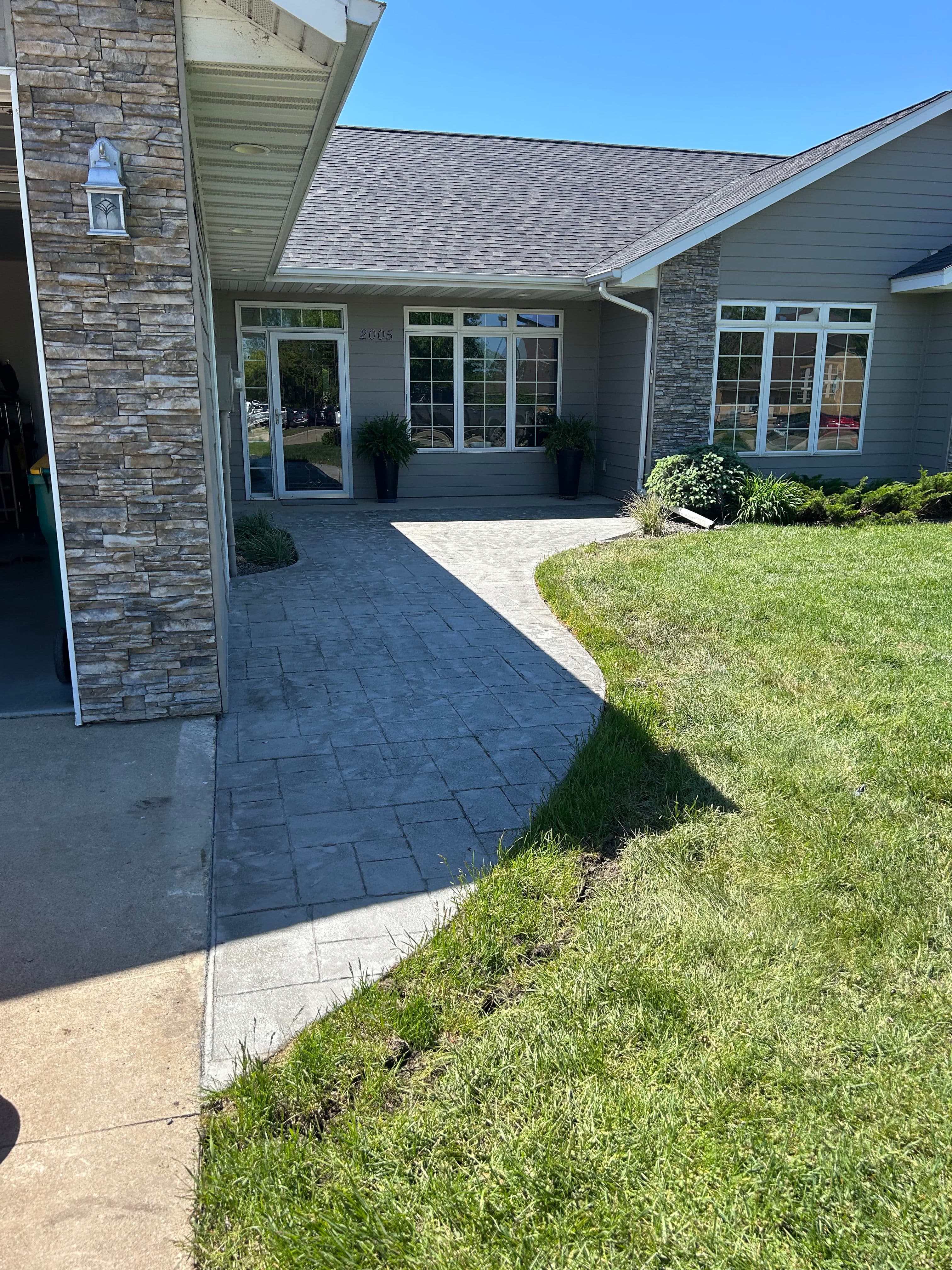 Project Ashlar Slate Stamped Concrete Patios and Walkways in Albert Lea MN image