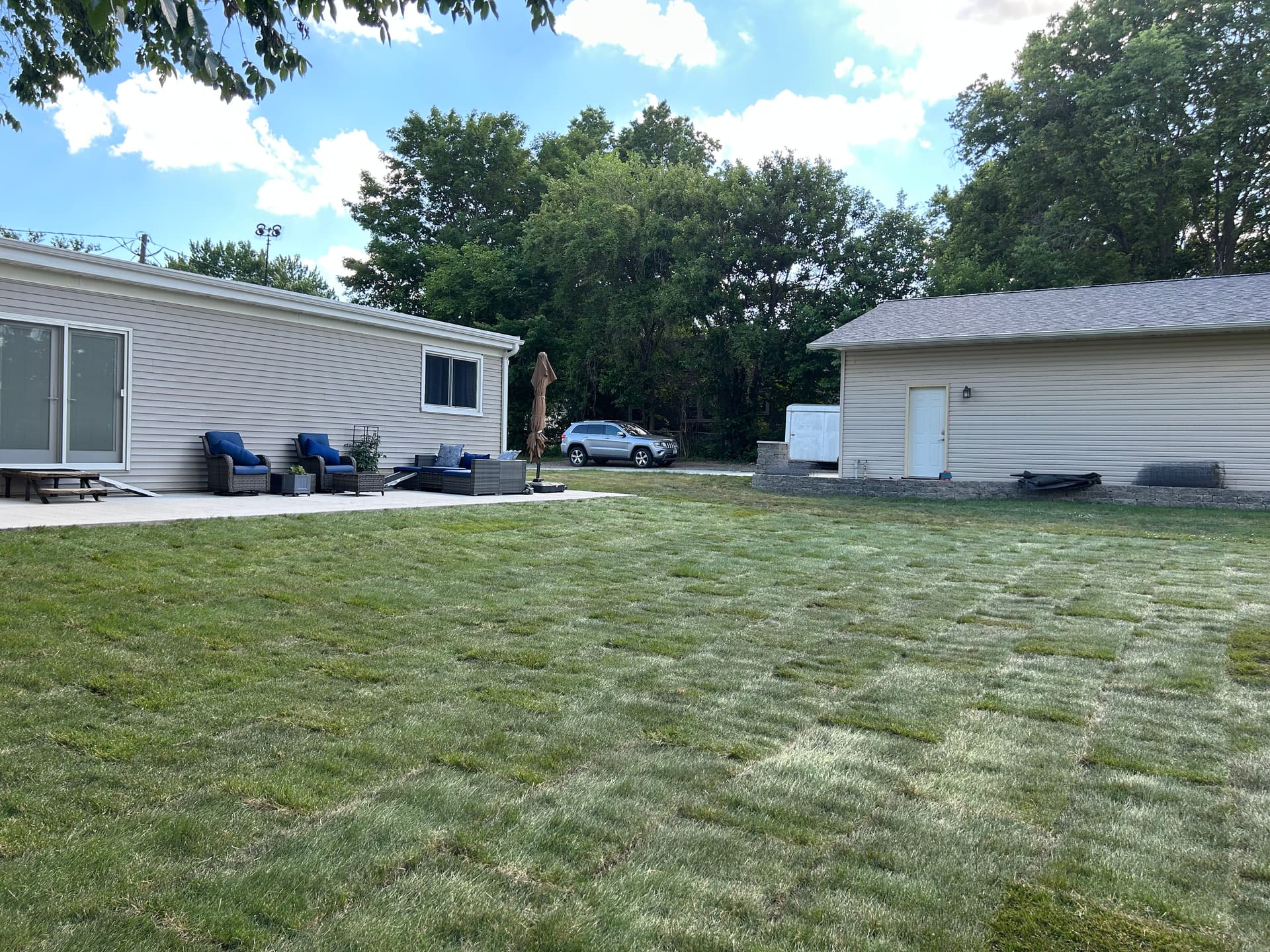 Gallery photos for Retaining Wall Removal and Sod Installation Turns Yard Around: Image #6