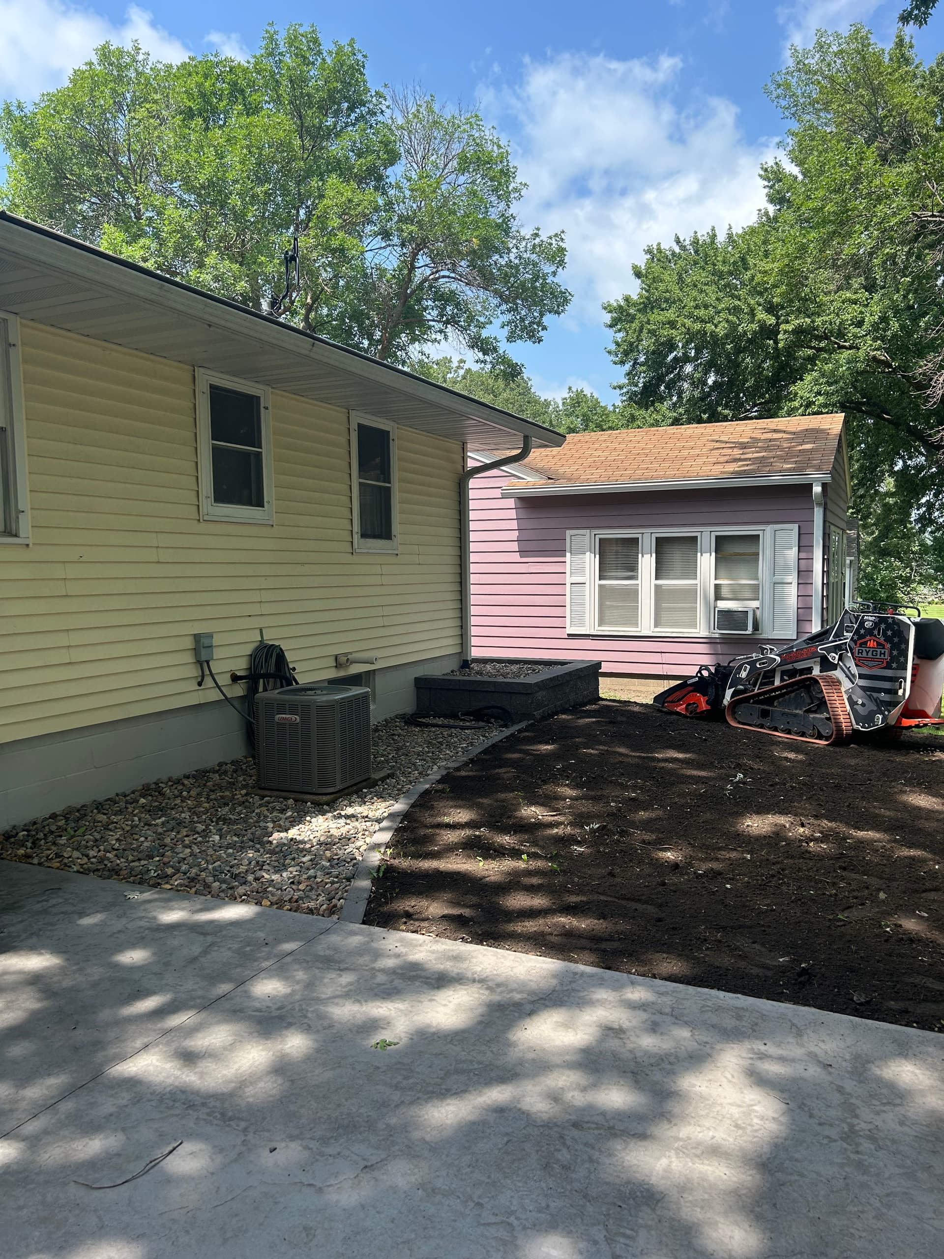 Gallery photos for Retaining Walls, Rock Beds, Stamped Patio and More - Full Yard Overhaul: Image #6